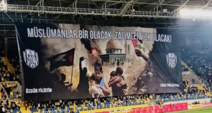 Ankaragücü ultras show support for Palestine