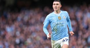 Award-winner Phil Foden helps Man City equal United record