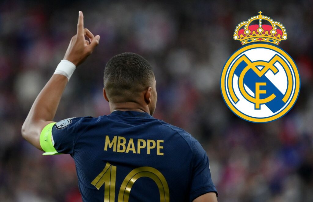 Kylian Mbappe signs Real Madrid shirt as transfer draws closer