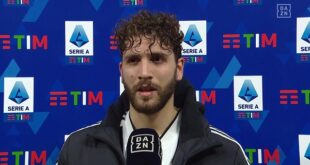 Locatelli on first-half display: “Unacceptable, you either love Juventus or hate them”