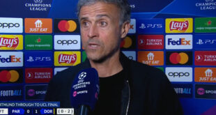 Luis Enrique bemoans luck against Dortmund