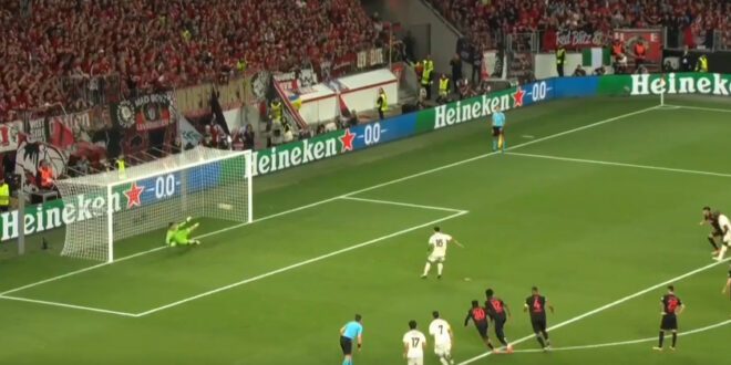 Surprise lead from the penalty spot at Leverkusen