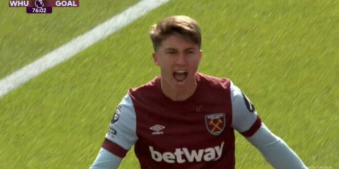 George Earthy scores first-ever goal for Hammers