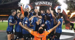 Crazy scenes as Atalanta lift trophy in Dublin