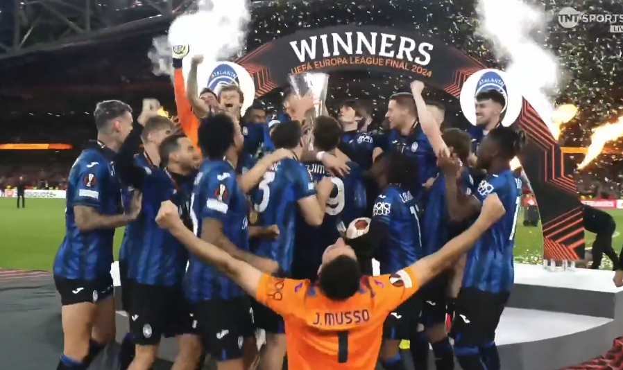 Crazy scenes as Atalanta lift trophy in Dublin