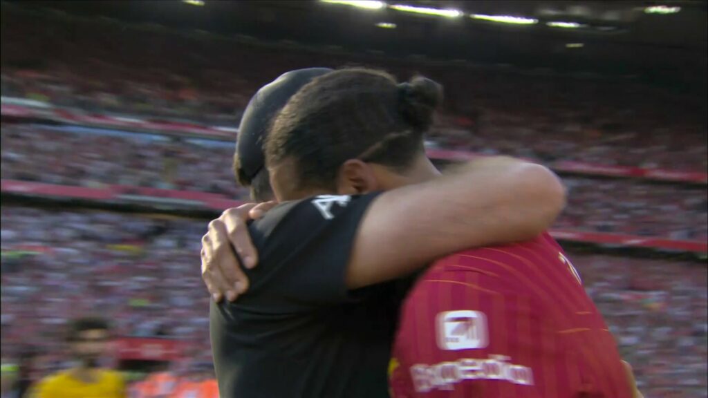 Jurgen Klopp and Virgil van Dijk share emotional moment after Liverpool win