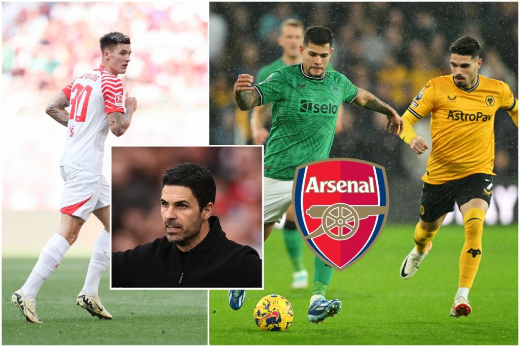 Arsenal 24-25 XI with transfers of Sesko and Guimaraes