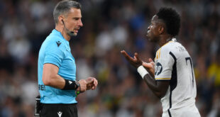 Vinicius Junior lucky to avoid red card after UCL final dive