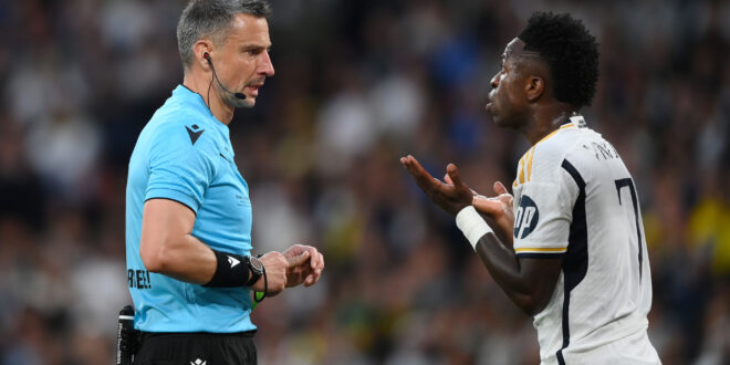 Vinicius Junior lucky to avoid red card after UCL final dive