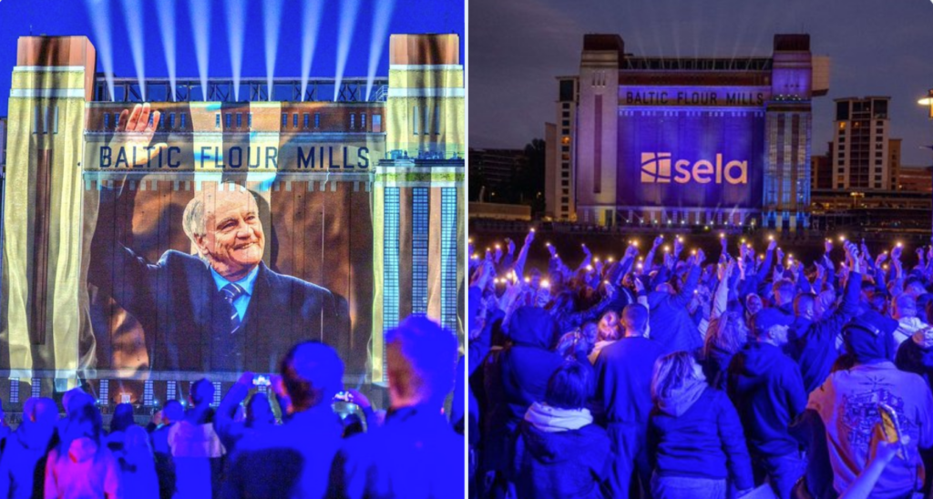 Watch Sela’s 10-minute light show in full – Stunning tributes to Newcastle’s past & present