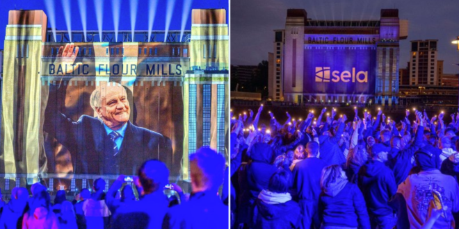 Watch Sela’s 10-minute light show in full – Stunning tributes to Newcastle’s past & present