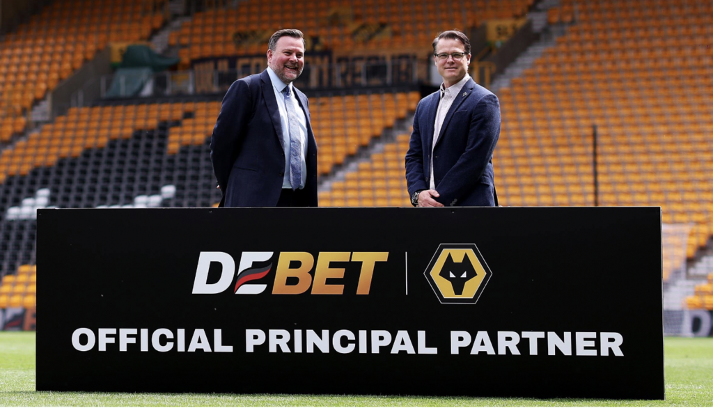Wolves sign online bookie DEBET to shirt front in record 2-year deal