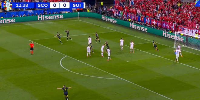 Watch Fabian Schar ‘own goal’ vs Scotland as Newcastle star slips up at Euro 2024