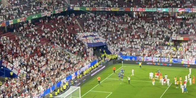 England supporters throw empty cups at Southgate after Slovenia draw