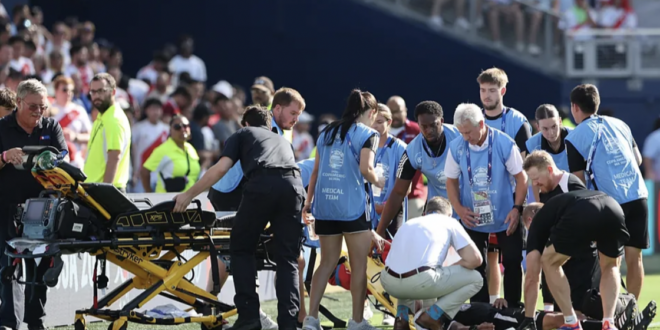 Copa America assistant linesman collapses in 90 degree heat in Kansas