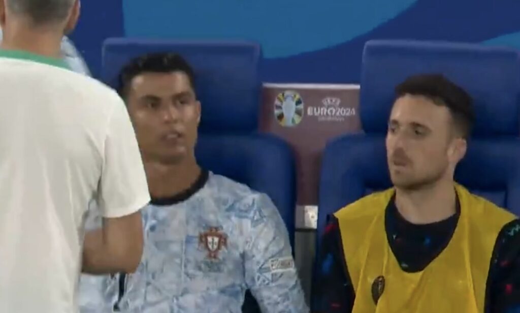 Sulking Cristiano Ronaldo fumes after being subbed at Euro 2024