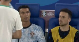 Sulking Cristiano Ronaldo fumes after being subbed at Euro 2024