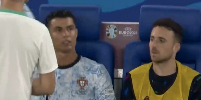 Sulking Cristiano Ronaldo fumes after being subbed at Euro 2024