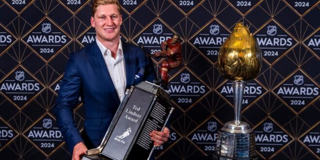 Nathan MacKinnon Sweeps Two Trophies At 2024 NHL Awards