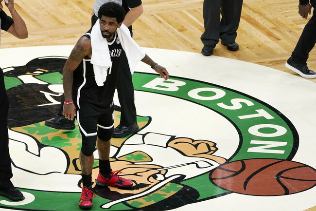 Kyrie Irving 0-11 Against Celtics Since Stepping On Mid-Court Logo