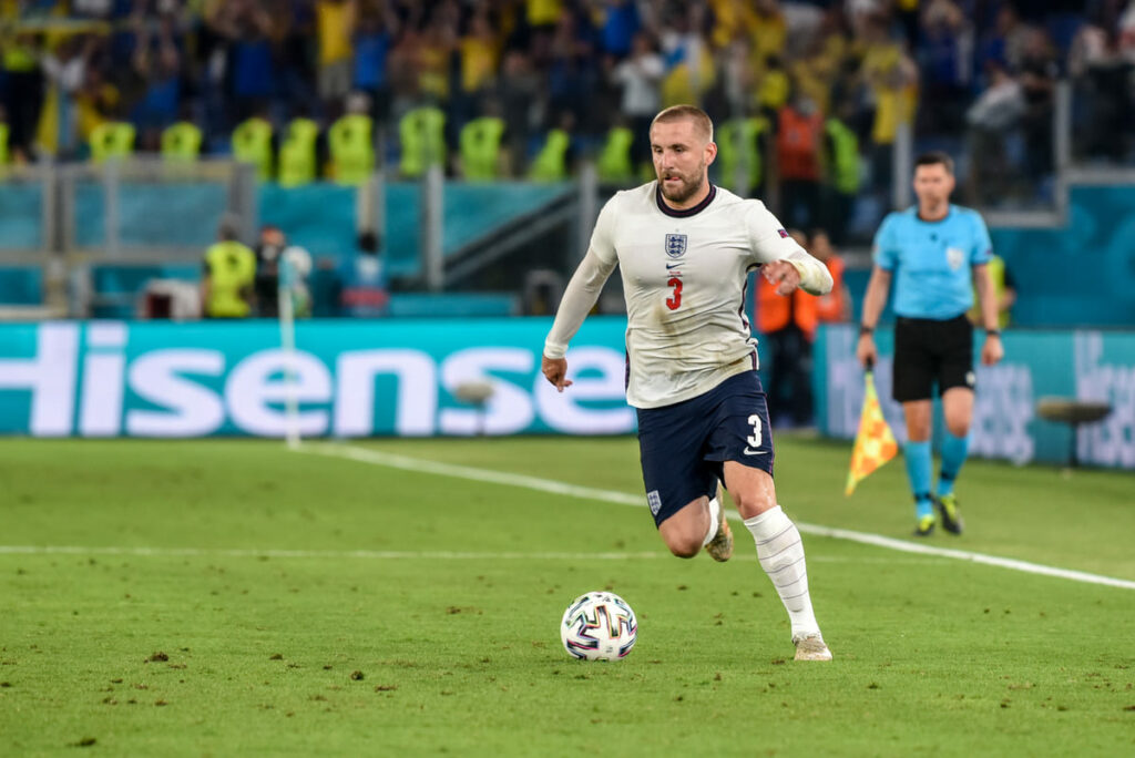 Luke Shaw returns to team training ahead of England’s clash with Slovenia