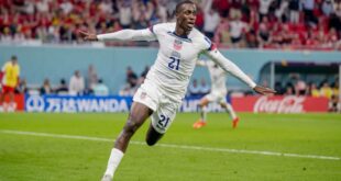 Timothy Weah apologises as his red card costs USA dearly