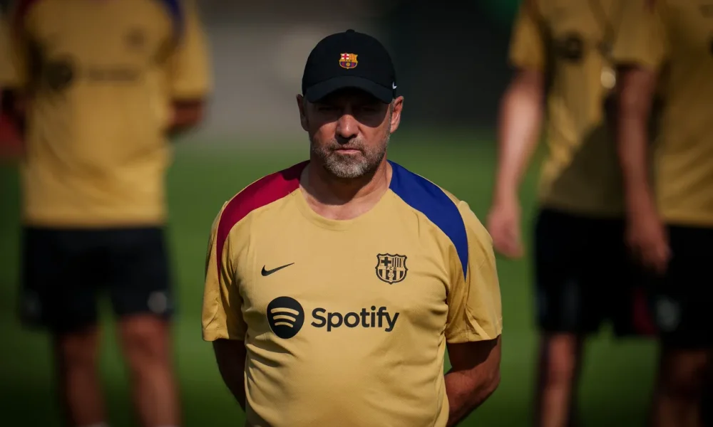 Hansi flick makes Barcelona players sweat in intense first training session