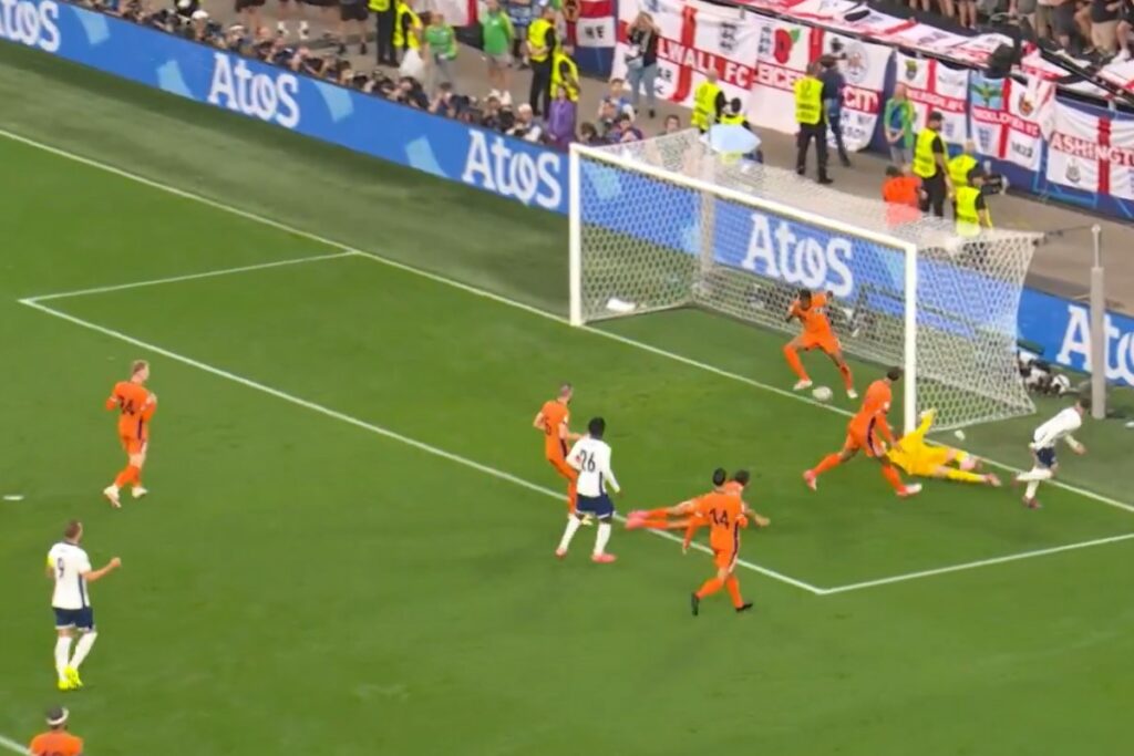 England’s Phil Foden denied by exceptional goal line clearance