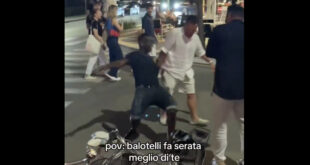 Mario Balotelli filmed stumbling around drunk on holiday