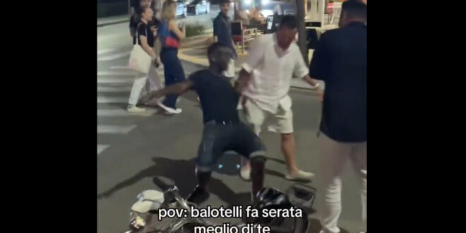 Mario Balotelli filmed stumbling around drunk on holiday