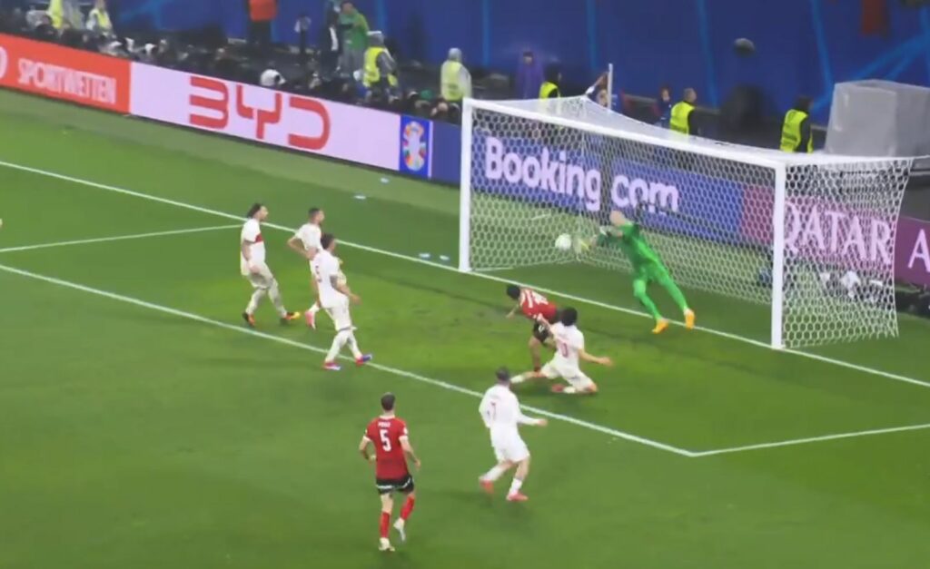 Turkey’s Mert Gunok produces one of the best saves ever at Euros