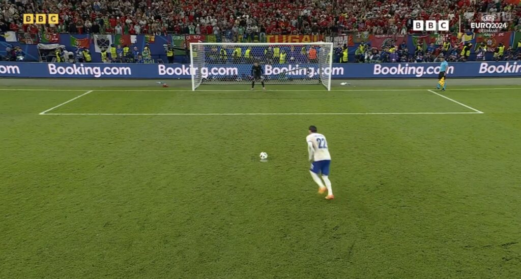 Theo Hernandez scores winning penalty for France against Portugal