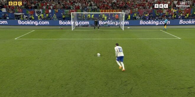 Theo Hernandez scores winning penalty for France against Portugal