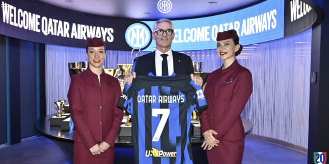 Inter sponsorships flying as Qatar Airways upgrade to training kit