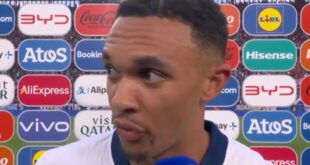 Trent Alexander-Arnold expresses pride in England teammates