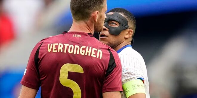 Kylian Mbappe ran over to Jan Vertonghen after his own goal