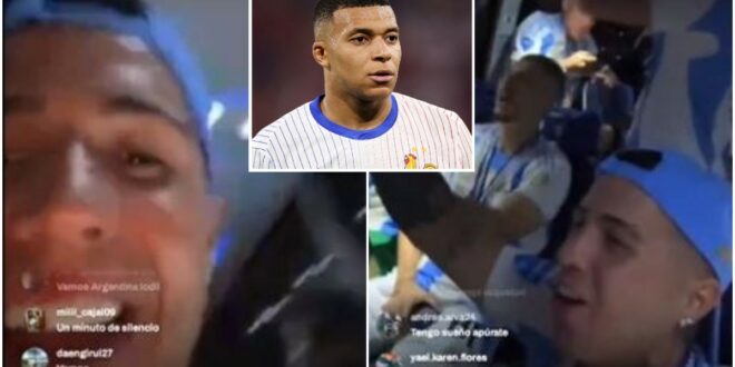 Argentina players with racist chant about Kylian Mbappe