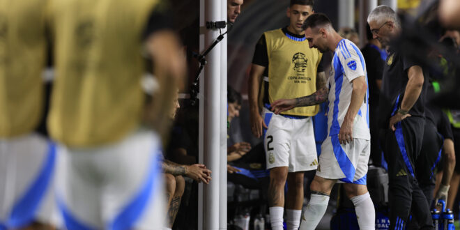 Lionel Messi exits Copa America final in tears due to injury