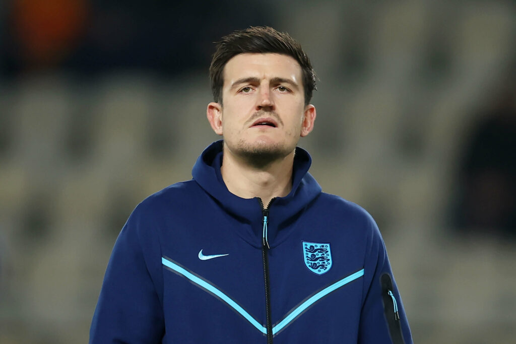 Man Utd defender Harry Maguire reacts to England’s Euro 2024 final loss