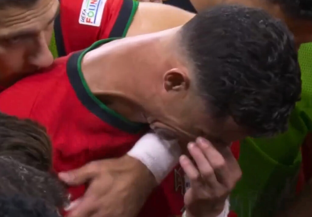 Cristiano Ronaldo bursts into tears after missing crucial penalty