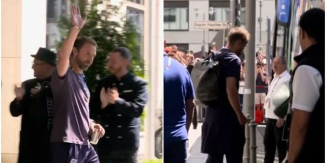 England players and Southgate leave Euro 2024 hotel