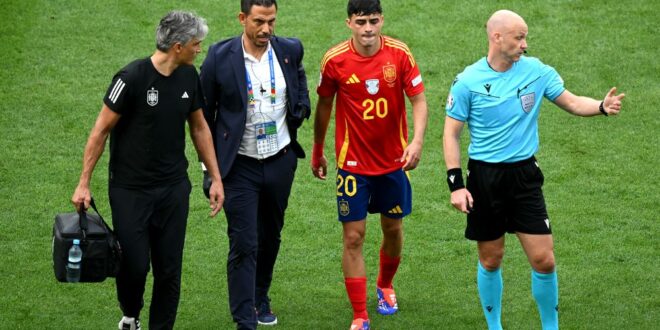 Injured Barcelona midfielder sets an unfortunate record at Euro 2024