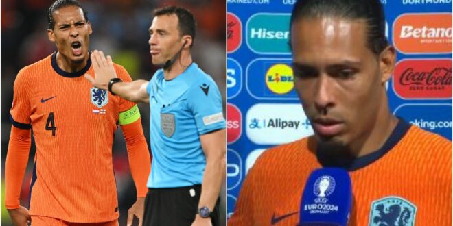 “Says it all…” – Virgil van Dijk noticed referee clearly realised his mistake in England win vs Netherlands