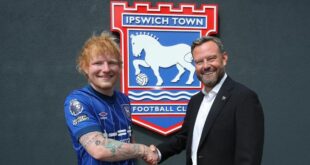 Pop Star Ed Sheeran Purchases Minority Stake In Ipswich Town