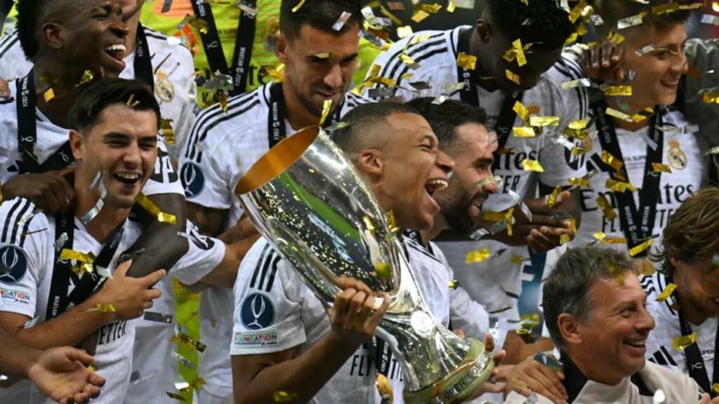 Mbappe Scores On Debut As Real Madrid Claims UEFA Super Cup