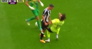 Fabian Schar receives red card after heated altercation