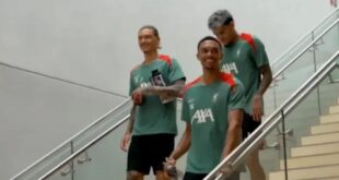 Watch: Trent Alexander-Arnold reacts as teammates tease him about Real Madrid links