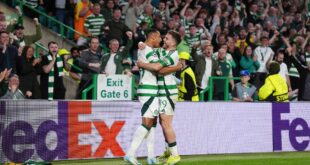 Celtic hit five against Slovan Bratislava as PSG beat Girona late on