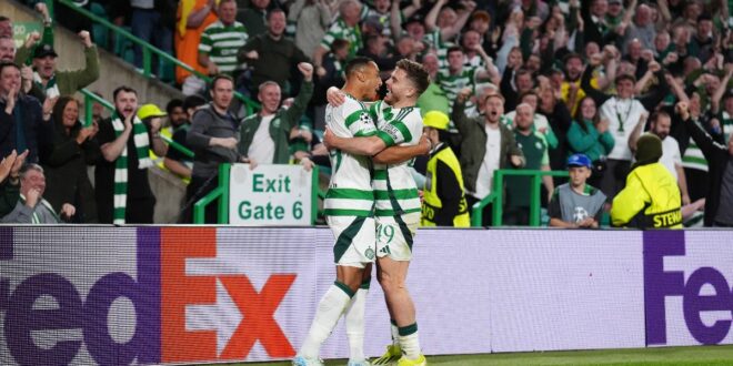 Celtic hit five against Slovan Bratislava as PSG beat Girona late on