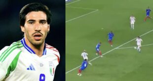 Tonali produces moment of magic as Italy shock France – Watch stunning assist here